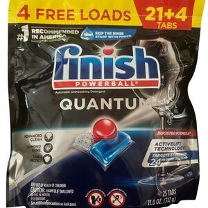 🌊3/$15~Finish Quantum Powerball Automatic Dishwasher Tabs
